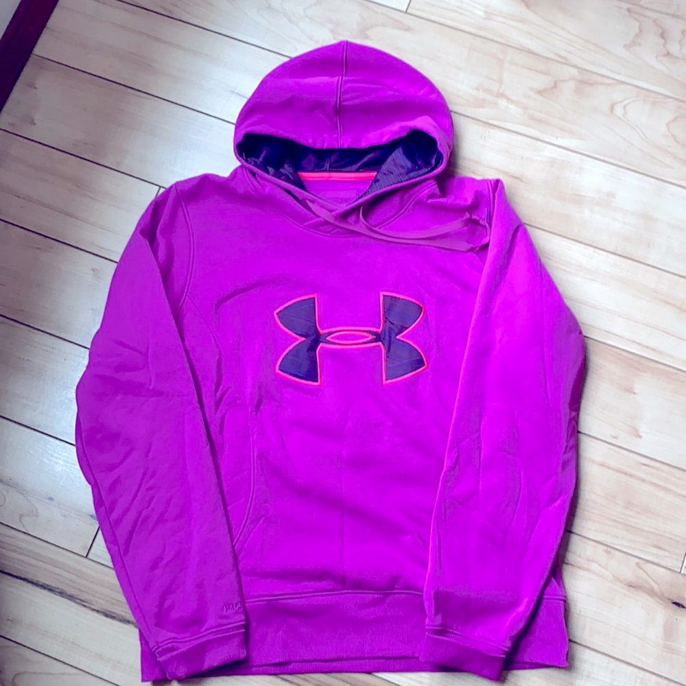 Neon purple under armor coldwear hoodie